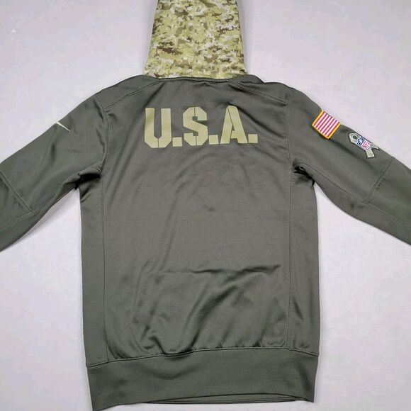 Las Vegas Raiders On Field Nike Mens Small Pullover Military Green Dri Fit USA - Picture 8 of 9